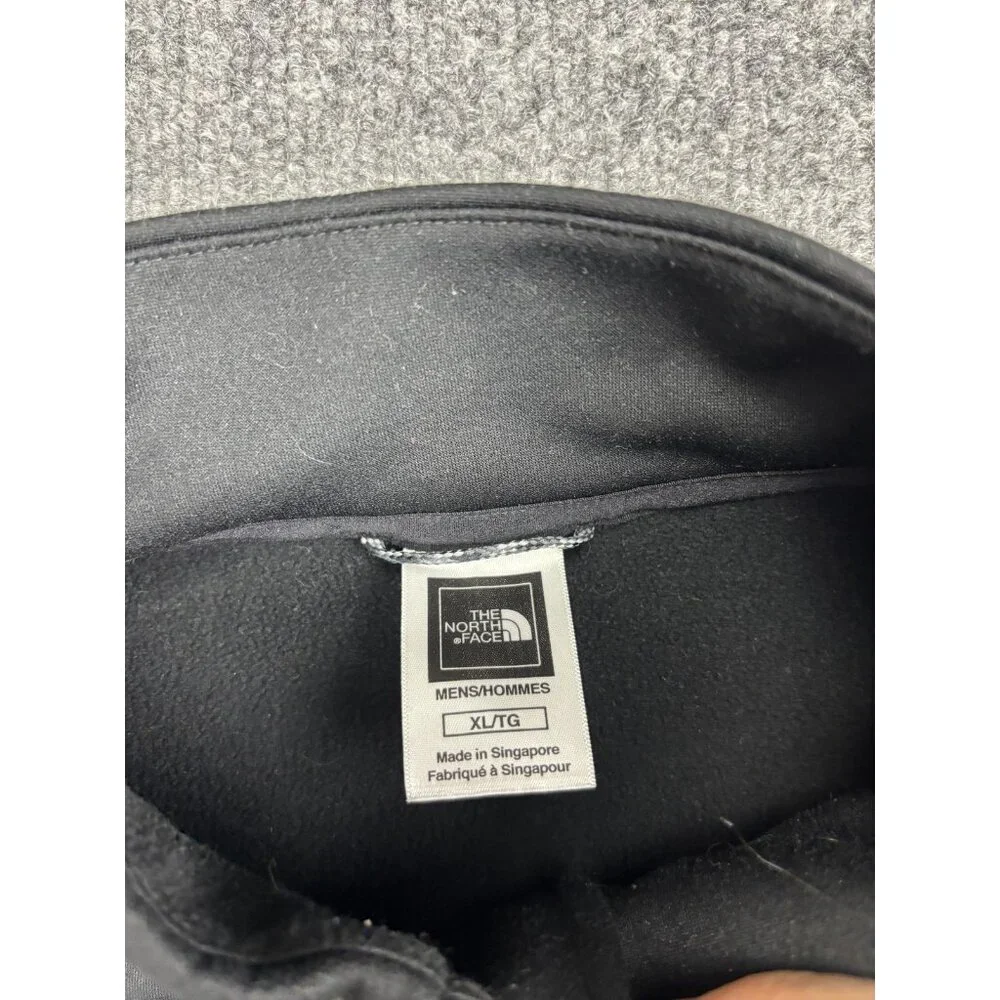 The North Face Sweatshirt‎ Mens XL Black 1/4 Zip Fleece Pullover Thermal Logo